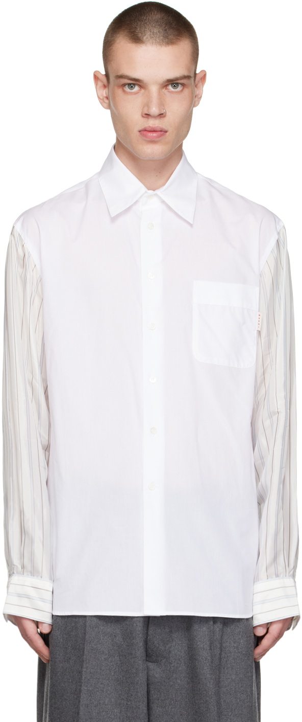 Marni White Paneled Shirt Marni