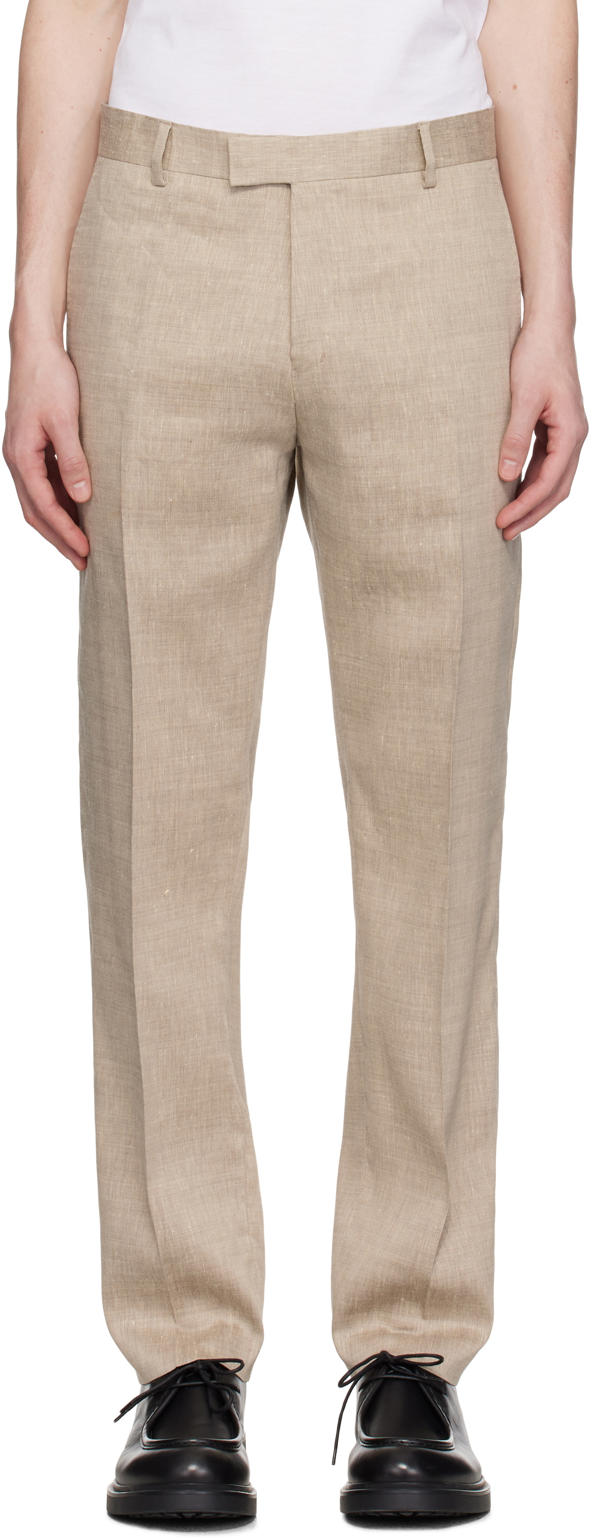 Tiger of Sweden Beige Tense Linen Blend Trousers