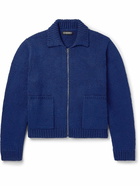 Cherry Los Angeles - Organic Cotton Zip-Up Cardigan - Blue