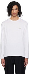 Lacoste White Crewneck Long Sleeve T-Shirt