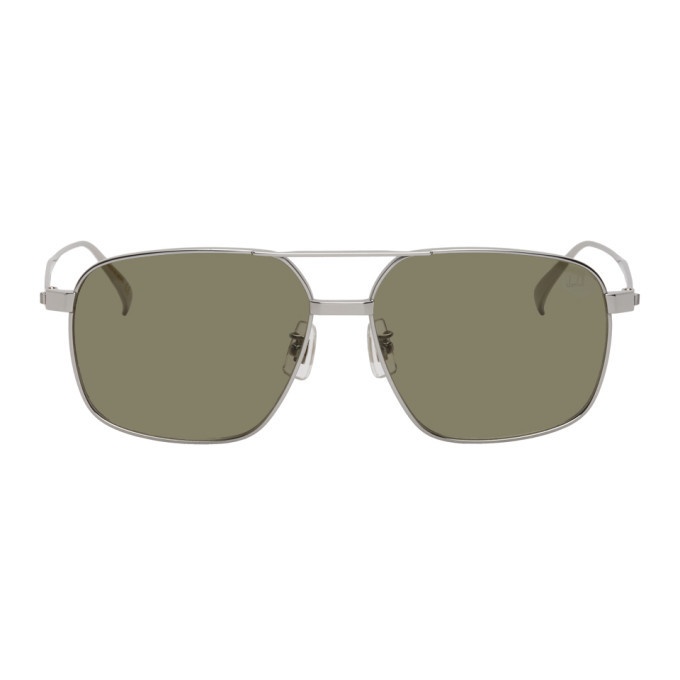 Photo: Dunhill Silver Titanium Aviator Sunglasses
