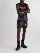 Liberal Youth Ministry - Straight-Leg Bleached Logo-Print Cotton-Jersey Shorts - Black