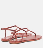 Rene Caovilla Diana embellished satin thong sandals