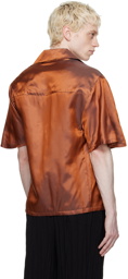 Bianca Saunders Orange Gathered Shirt