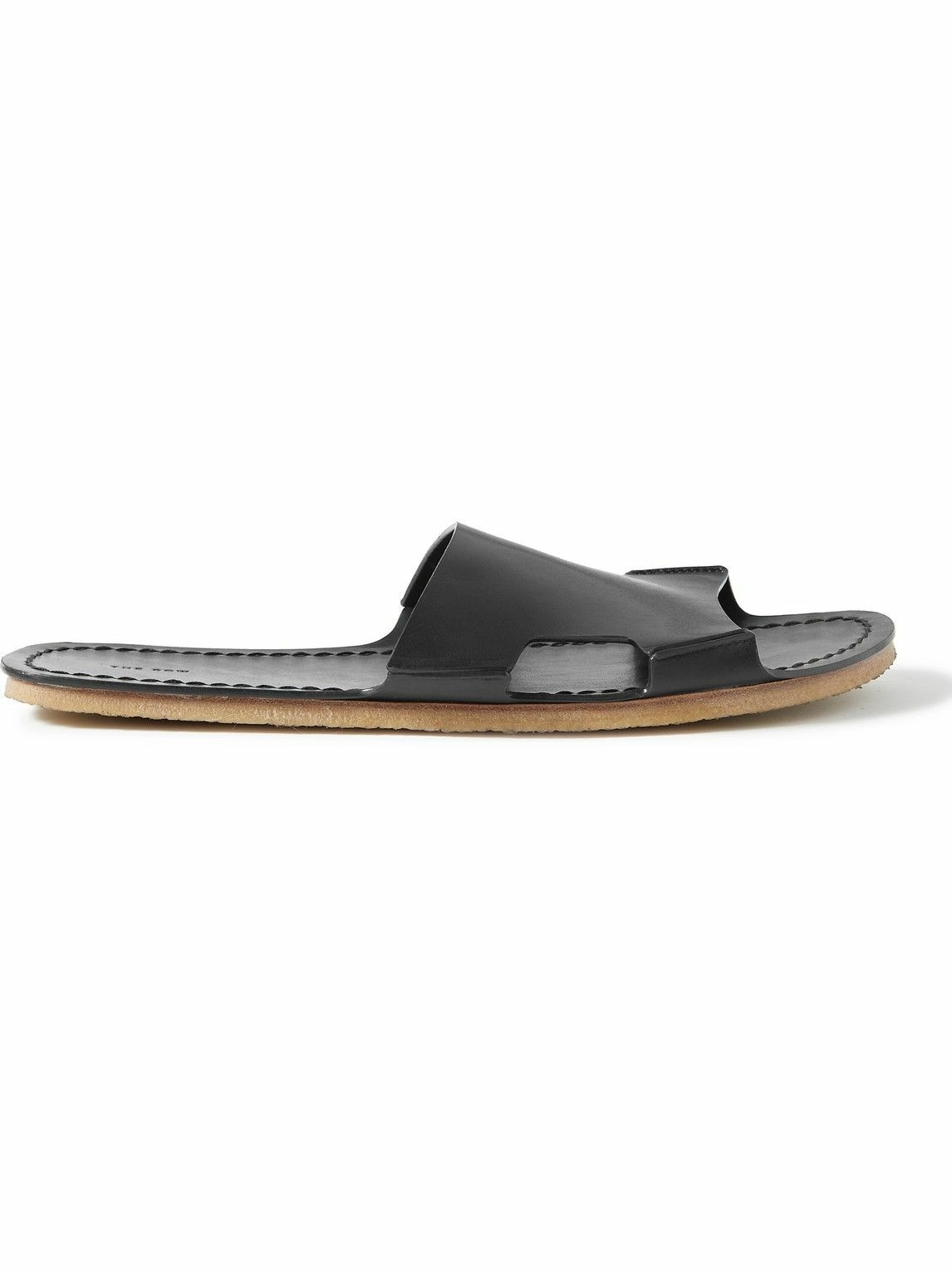 The Row - Gene Leather Slides - Black The Row