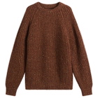 Howlin by Morrison Men's Howlin' Taste Of The Future Rib Crew Neck Jumper in Mars