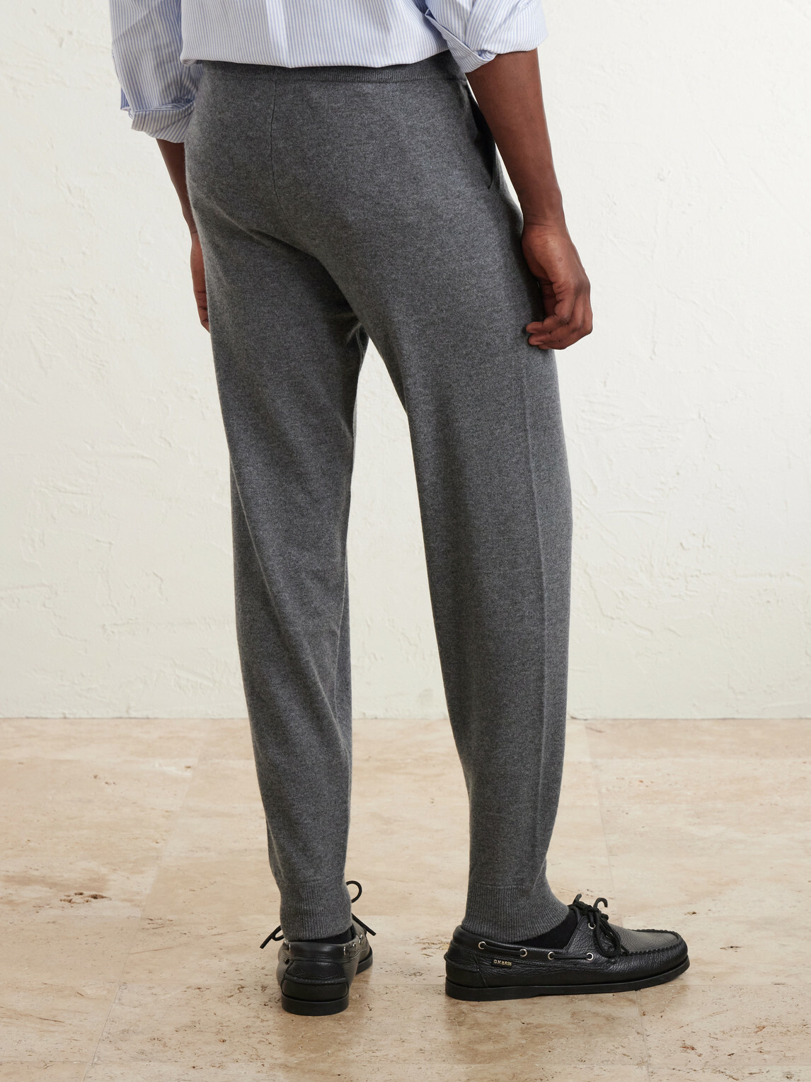 N.PEAL - Straight-Leg Organic Cashmere Sweatpants - Gray