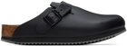 Birkenstock Black Regular Boston Super Grip Loafers