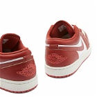 Air Jordan Men's 1 Low SE Sneakers in White/Dune Red/Vachetta Tan
