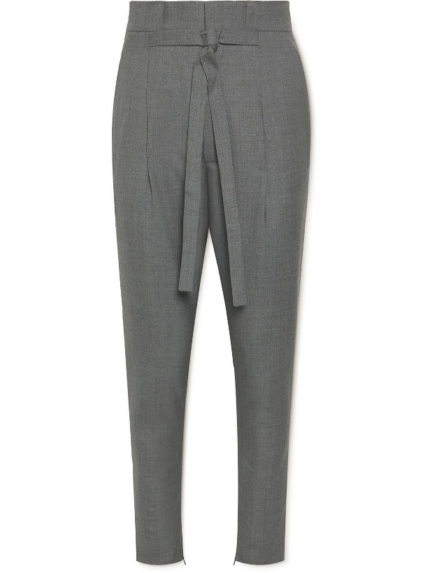 Photo: Fear of God - Slim-Fit Belted Super 120s Wool Suit Trousers - Gray