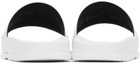 Hugo White Logo Strap Pool Slides