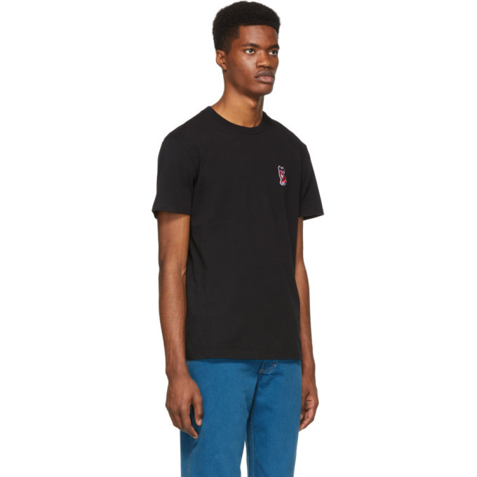 Maison Kitsune Black Acide Fox Patch T-Shirt Maison Kitsune