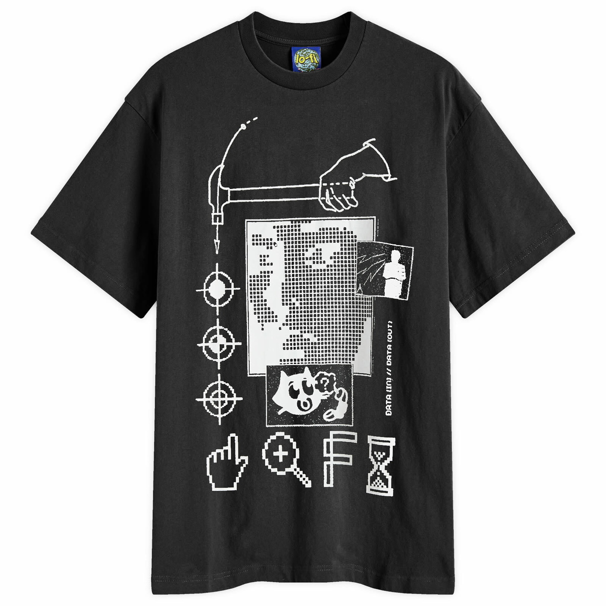 Lo-Fi Men's Stone Logo T-Shirt in White Lo-Fi