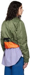 Marina Yee SSENSE Exclusive Green Bomber Jacket