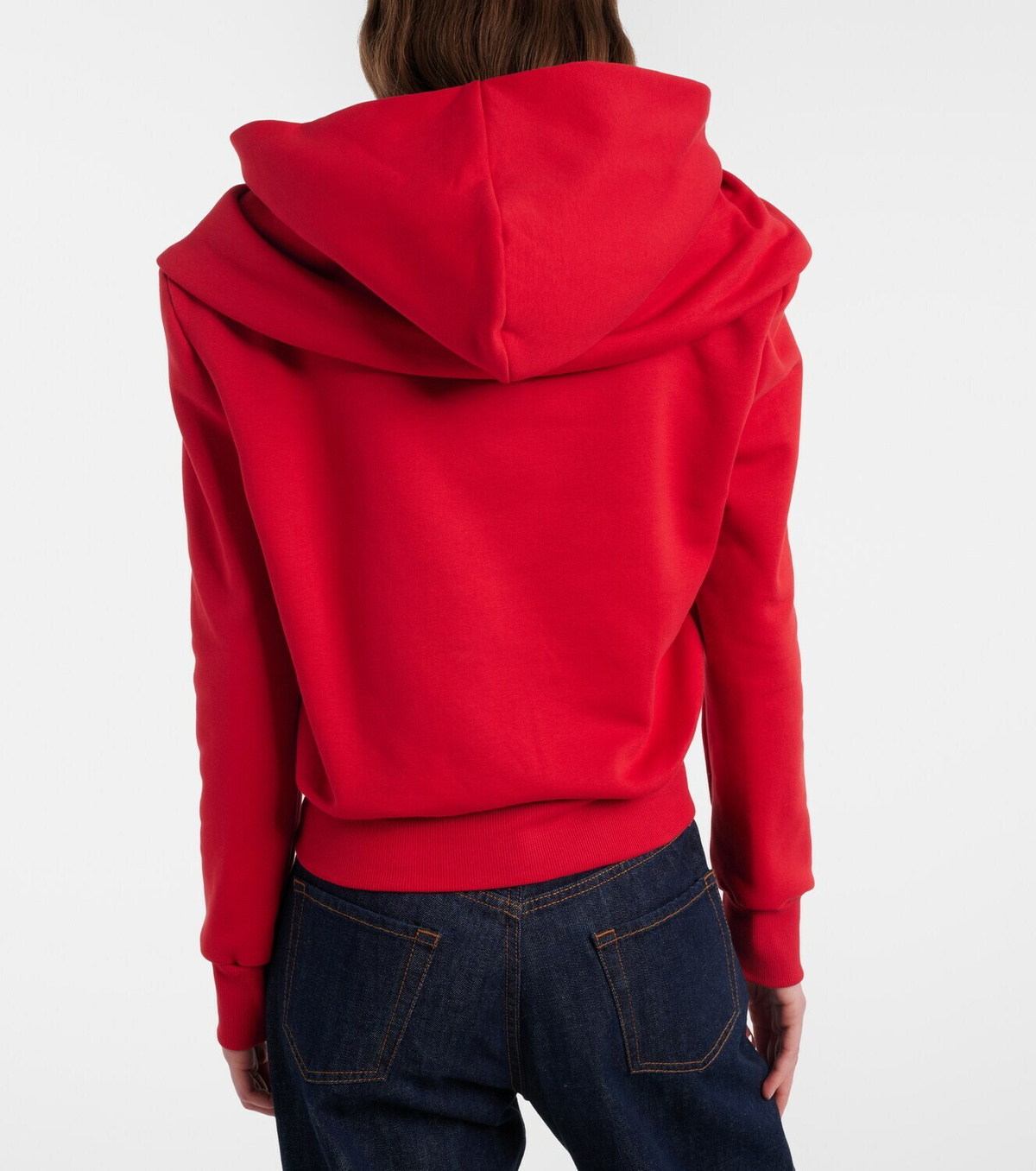 Magda Butrym Scarf-detail cotton-blend hoodie