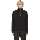 Dries Van Noten Black Half-Zip Sweatshirt