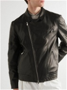 Brunello Cucinelli - Leather Biker Jacket - Black