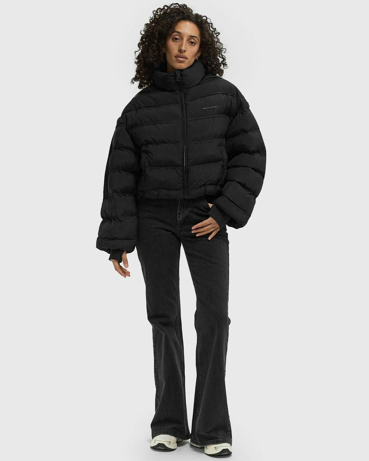 Daily Paper RELAXED SHORT PUFFER Black Womens Down & Puffer Jacket