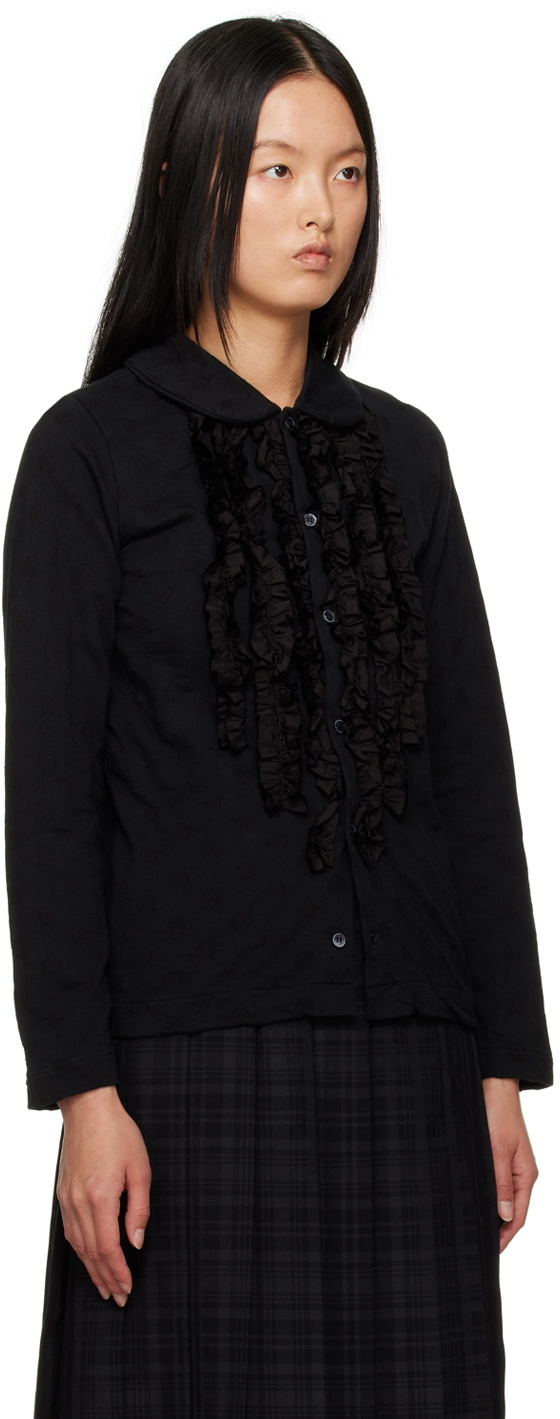 tao Black Ruffled Shirt