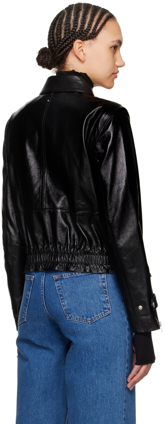 MACKAGE Black Amoree Leather Jacket