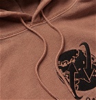 Cav Empt - Globe Heavy Logo-Embroidered Cotton-Jersey Hoodie - Men - Brown