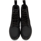 Dr. Martens Black Fur-Lined Combs II Lace-Up Boots
