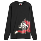 ICECREAM Men's Jumbo Running Dog Long Sleeve T-Shirt in Black