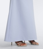 Safiyaa Soshin feather-trimmed crêpe gown