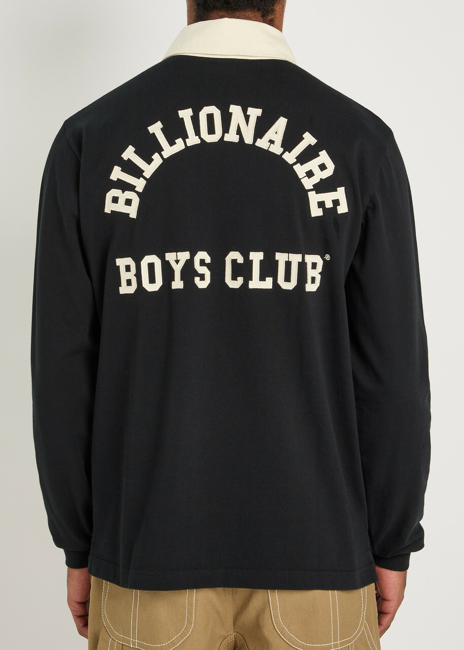 Billionaire Boys Club Appliquéd Cotton Rugby top Black