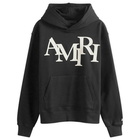 AMIRI Men's Staggered Logo Hoodie in Black