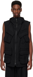 Yohji Yamamoto Black Hooded Vest