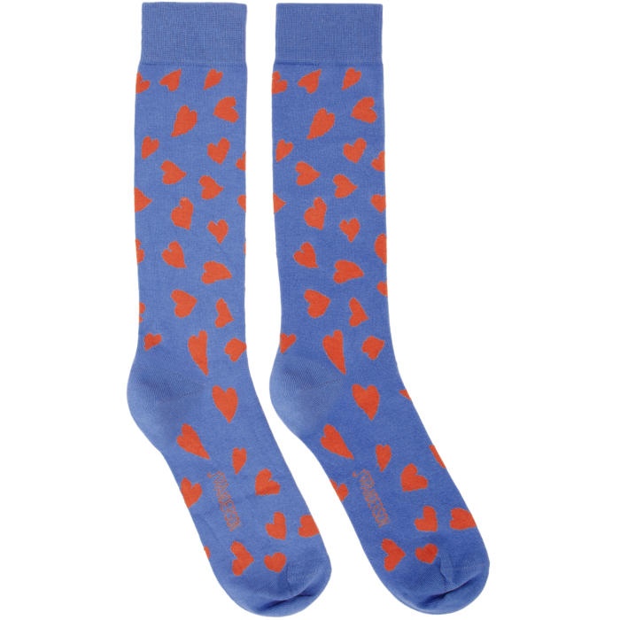 Photo: JW Anderson Blue All Over Hearts Socks