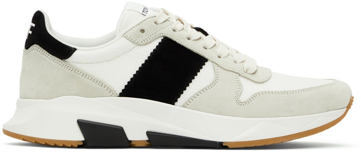 Photo: TOM FORD White & Gray Jagga Sneakers