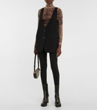 Burberry - Printed mesh mockneck bodysuit