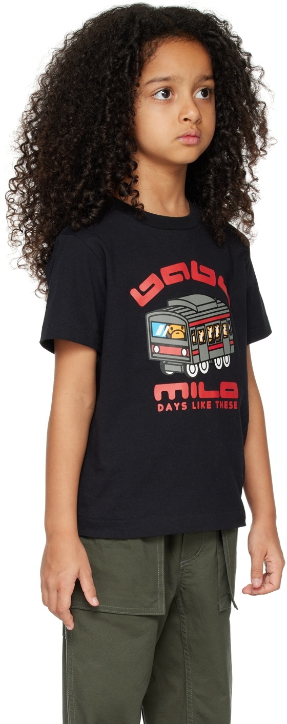 BAPE Kids Black Milo Subway T-Shirt