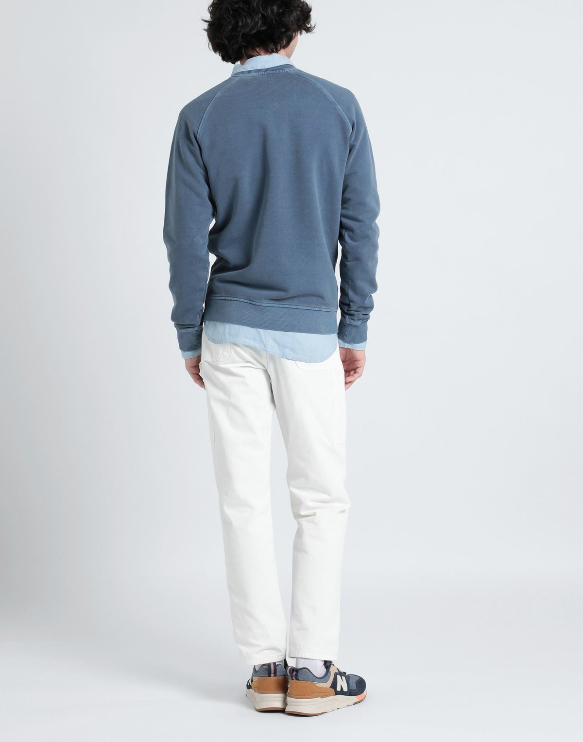 Woolrich Varsity Crewneck Mens Sweatshirt Slate in Blue