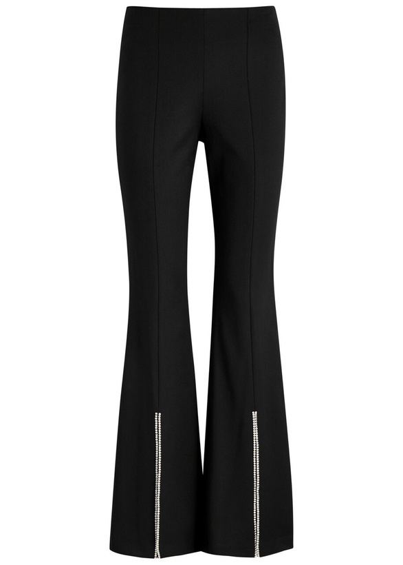 Photo: Alice + Olivia Embellished Split-hem Trousers Black