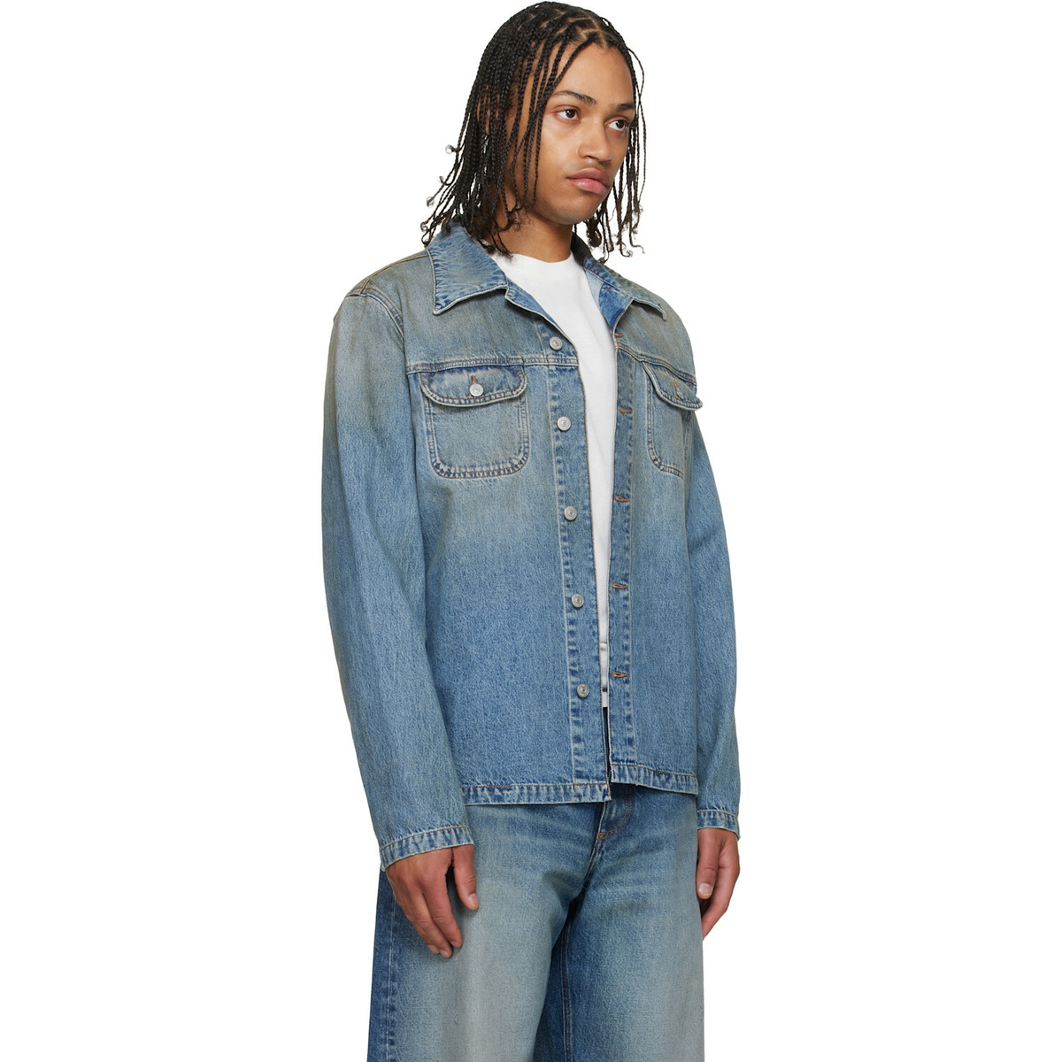 MM6 Maison Margiela Blue Denim Trucker Jacket MM6 Maison Margiela