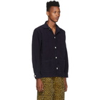 Noah NYC Navy Moleskin Sea Island Smock Shirt