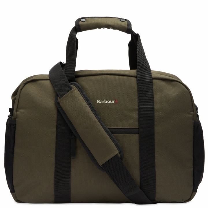 Photo: Barbour Men's Arwin Canvas Holdall in Olive/Black