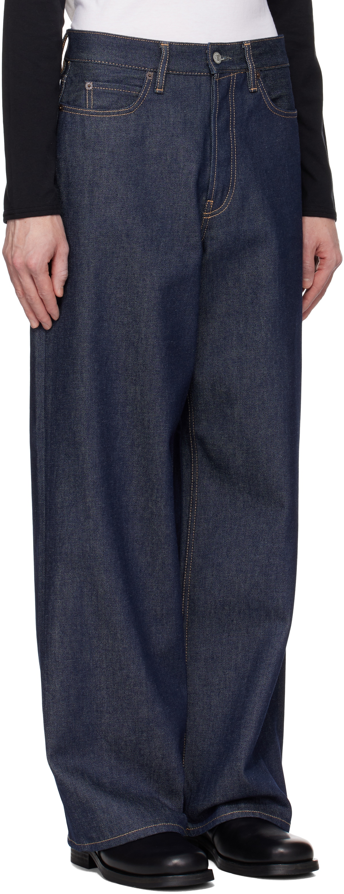 ★【ACNE STUDIO】 25SS Baggy Fit Jeans 1981M Indigo Blue★ Acne Studios Blue Baggy Fit 1981M Jeans Acne Studios
