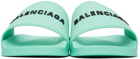 Balenciaga Green Pool Slides
