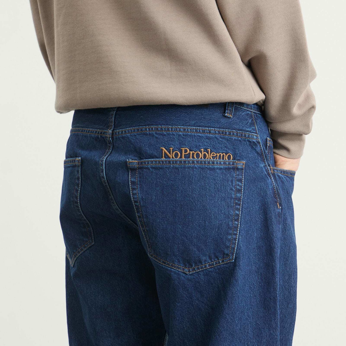 No Problemo Men's Heavyweight Bagi Jean in Blue