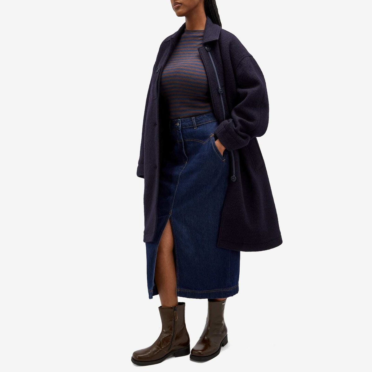 YMC Women's SGT Rock Coat in Navy YMC