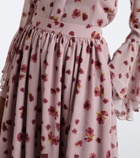 Markarian Morgaine floral chiffon maxi skirt