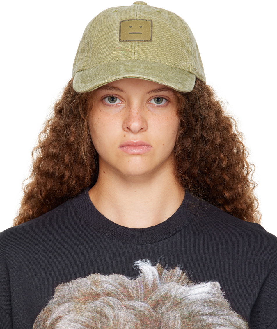 Acne Studios Khaki Logo Patch Cap Acne Studios