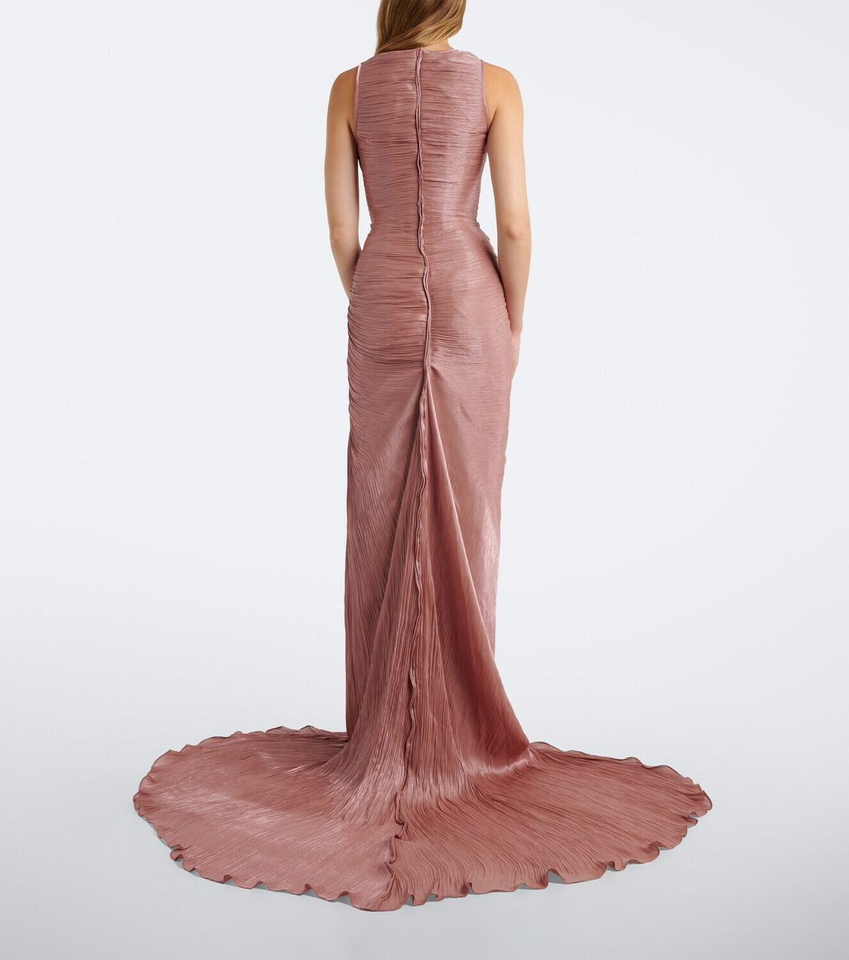 Marmar Halim Pleated satin gown