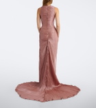 Marmar Halim Pleated satin gown