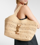 Saint Laurent Icare Medium raffia tote bag