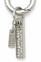 Diesel Charm with rhinestone pendant - Charms and Keyrings - Unisex - Silver